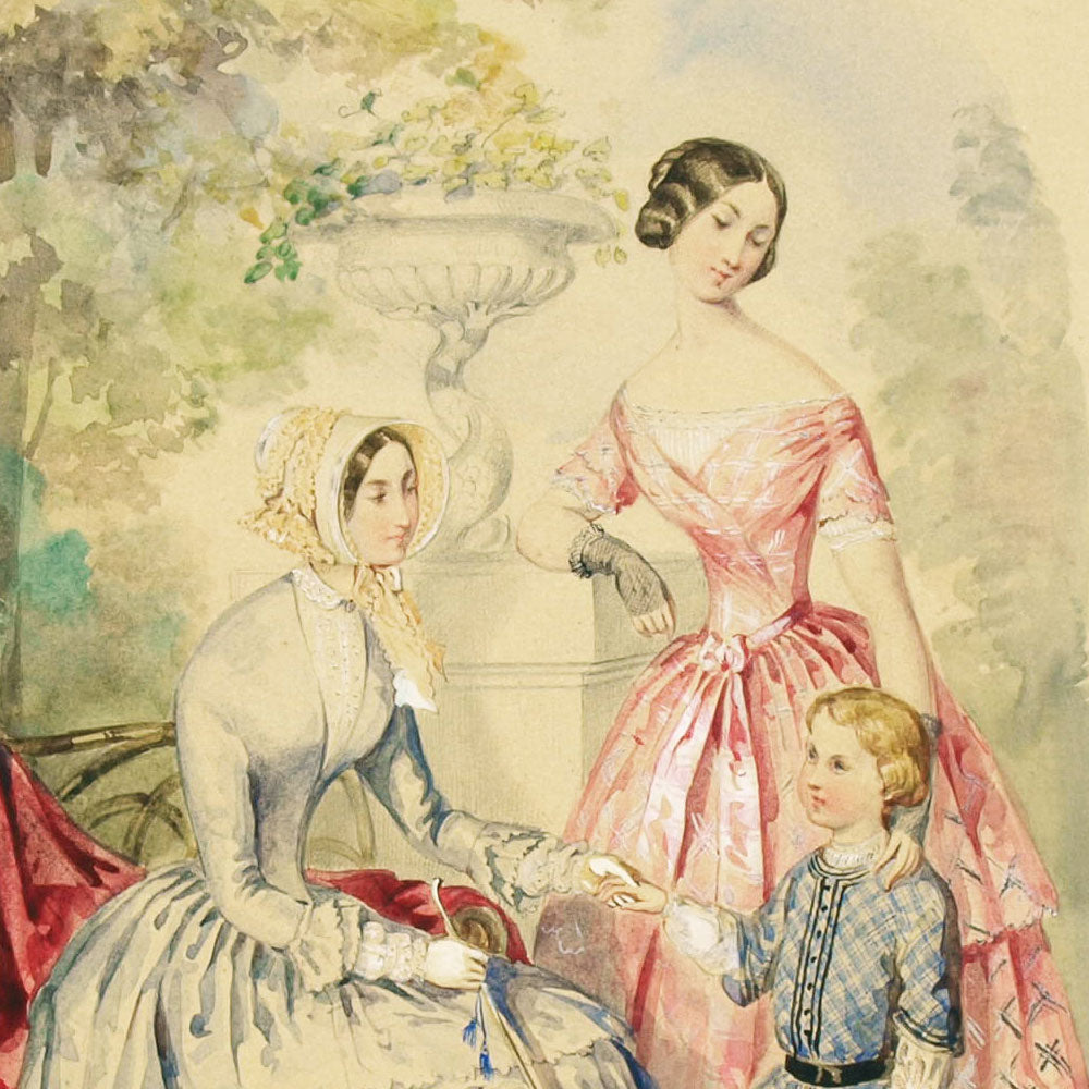 Anaïs Toudouze - Dessin pour une revue de mode (circa 1860s)