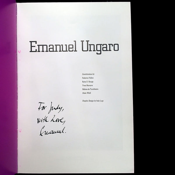 Emmanuel Ungaro - Exemplaire avec envoi du couturier (1992)
