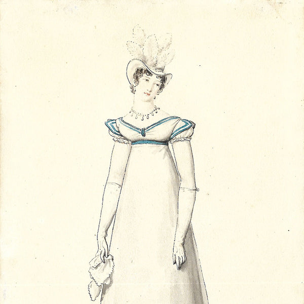 Horace Vernet - Dessin pour le Journal des Dames et des Modes (1817)