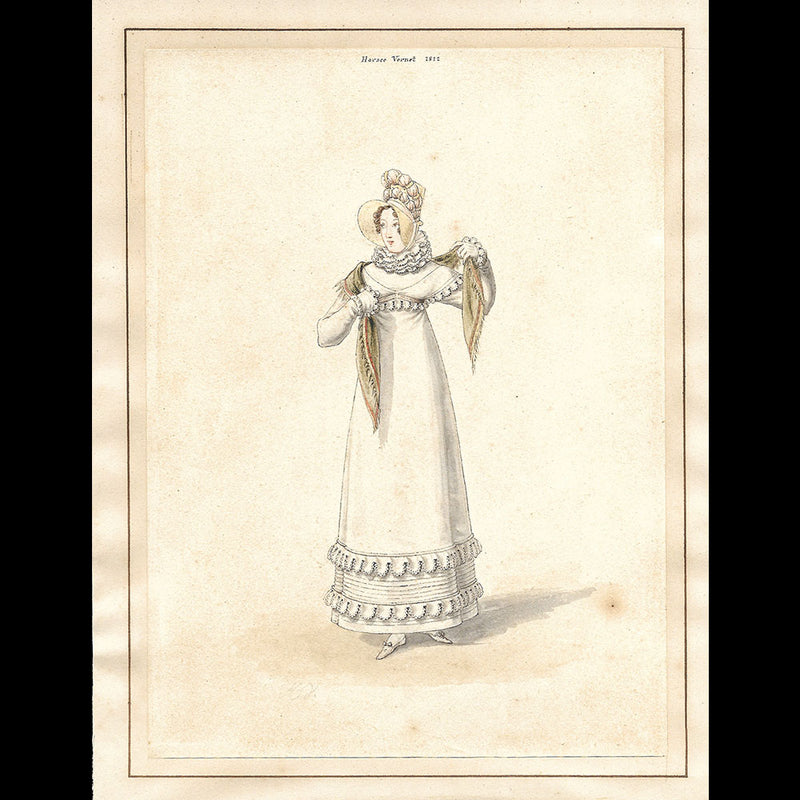 Horace Vernet - Dessin pour le Journal des Dames et des Modes (1817)