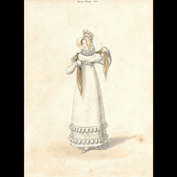 Horace Vernet - Dessin pour le Journal des Dames et des Modes (1817)