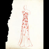 Vionnet - Dessin d'une robe (circa 1930s)