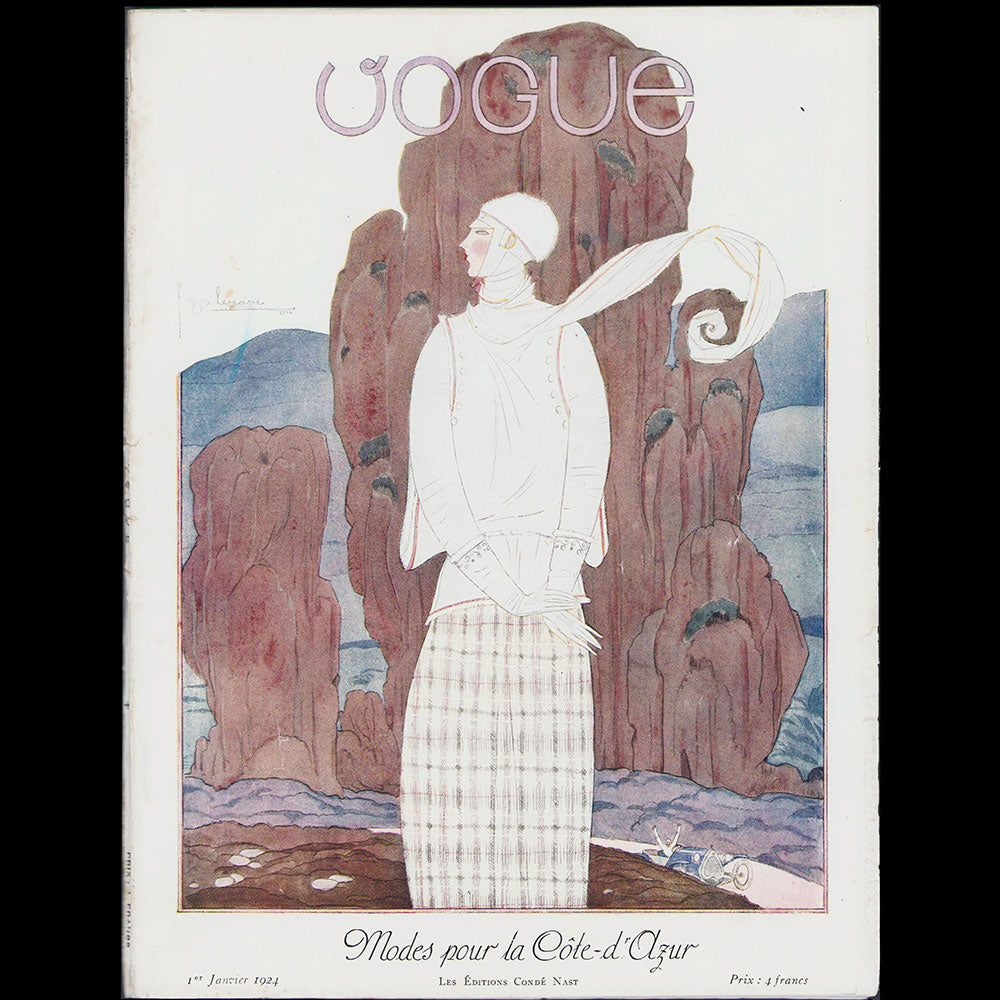 Vogue France (1er janvier 1924), couverture de Georges Lepape