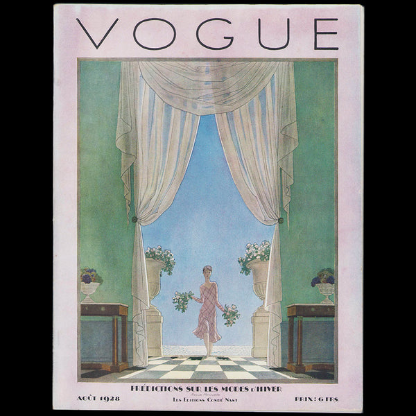 Vogue France (1er aout 1928), couverture de Pierre Brissaud