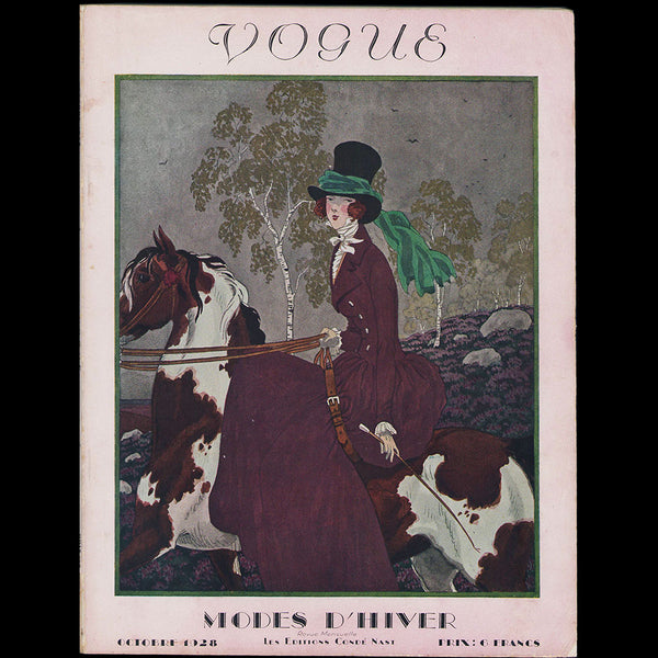 Vogue France (1er octobre 1928), couverture de Pierre Brissaud
