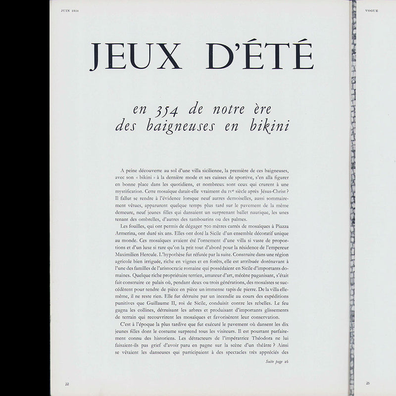 Vogue France (1er juin 1954), couverture d'Henry Clarke