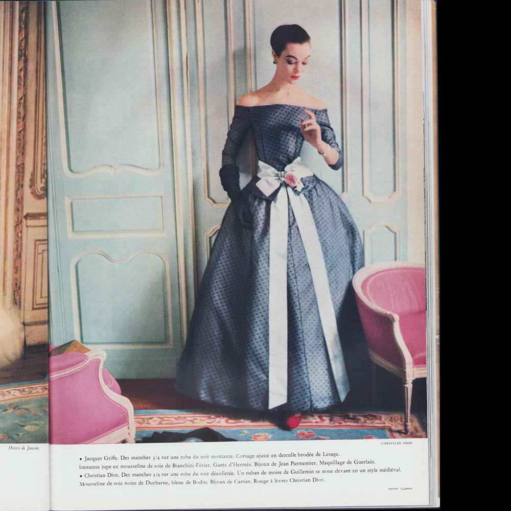 Vogue France (avril 1955), couverture de Henry Clarke