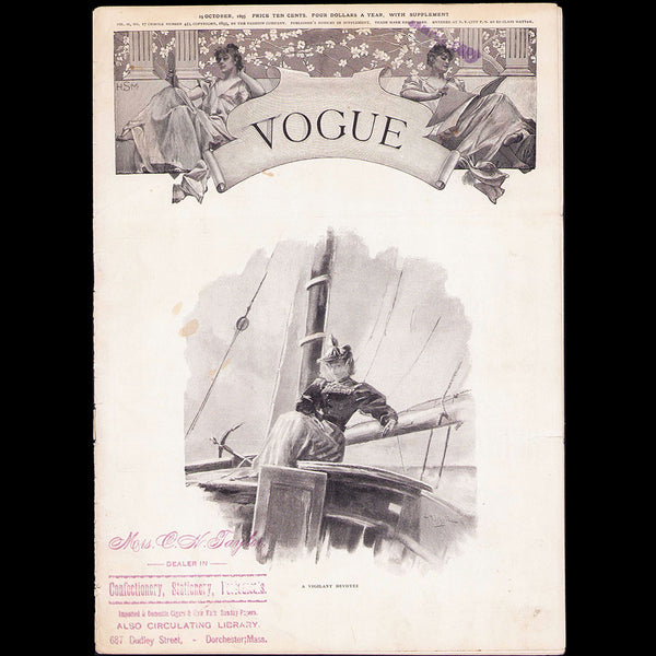 Vogue US (19 October 1893), couverture de Webster