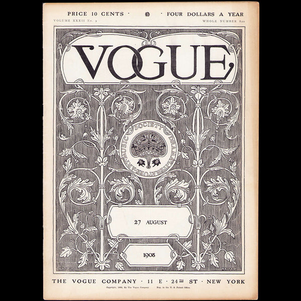 Vogue US (27 August 1908), couverture de Nancy Beyer