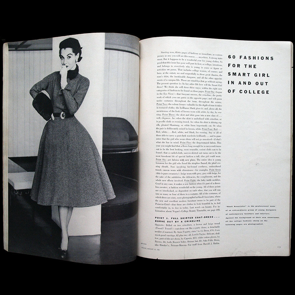 Vogue US (15 August 1951), couverture de Rutledge