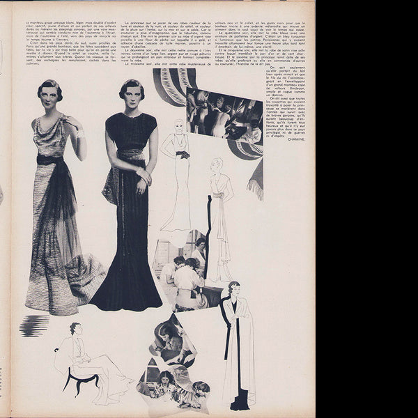 Vu (28 novembre 1934) - Le trousseau de la princesse Marina par Molyneux