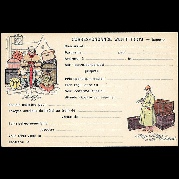 Vuitton - Correspondance Vuitton, carte illustrée par Grignon (1914)