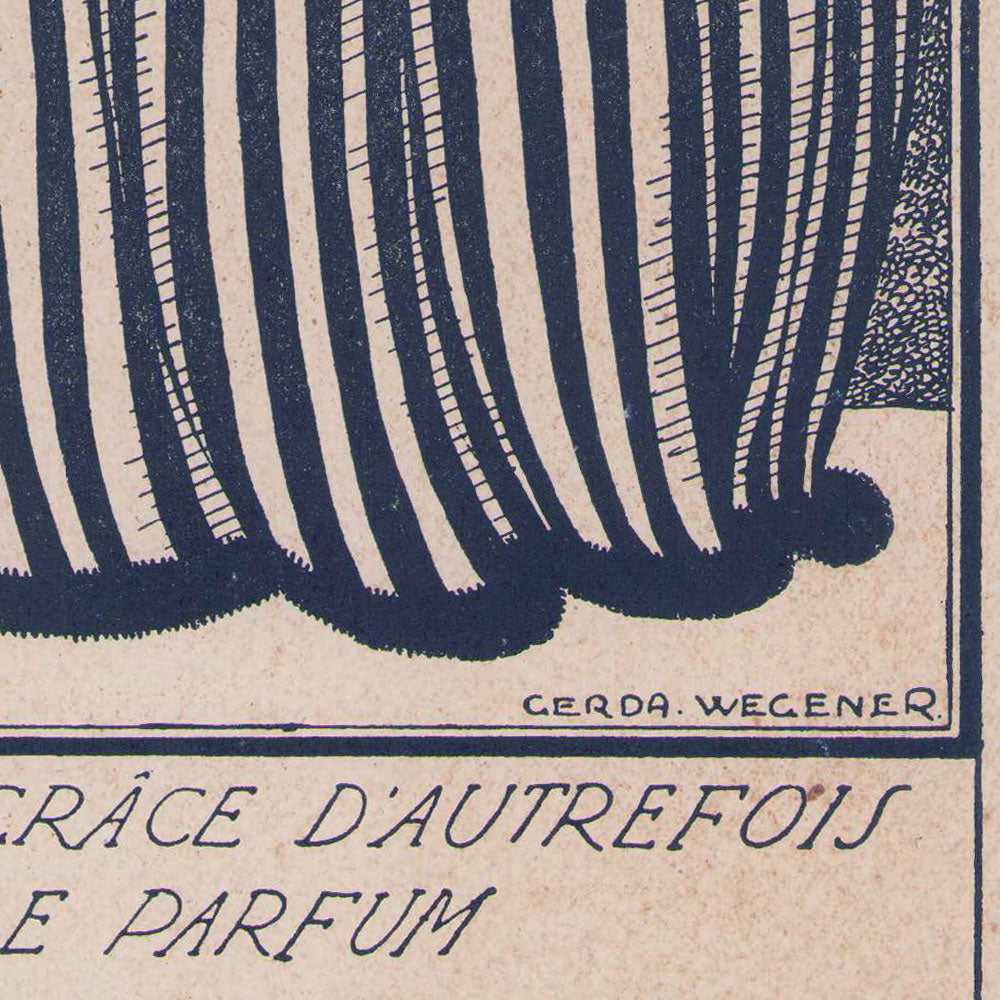 Les Parfums d'Orsay - Carton publicitaire pour Les Fleurs d'Orsay par Gerda Wegener (1925)