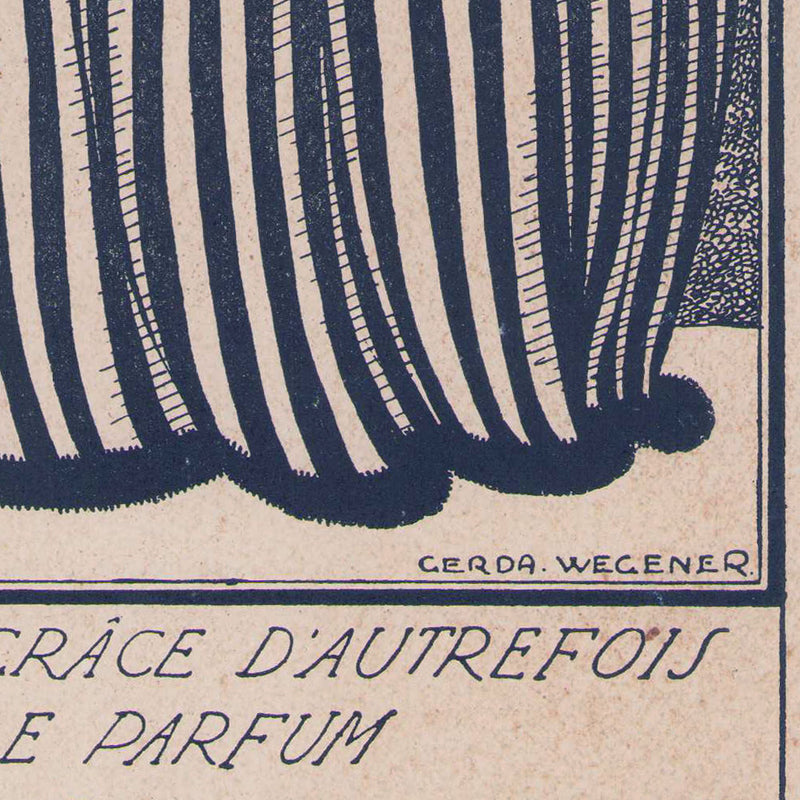 Les Parfums d'Orsay - Carton publicitaire pour Les Fleurs d'Orsay par Gerda Wegener (1925)