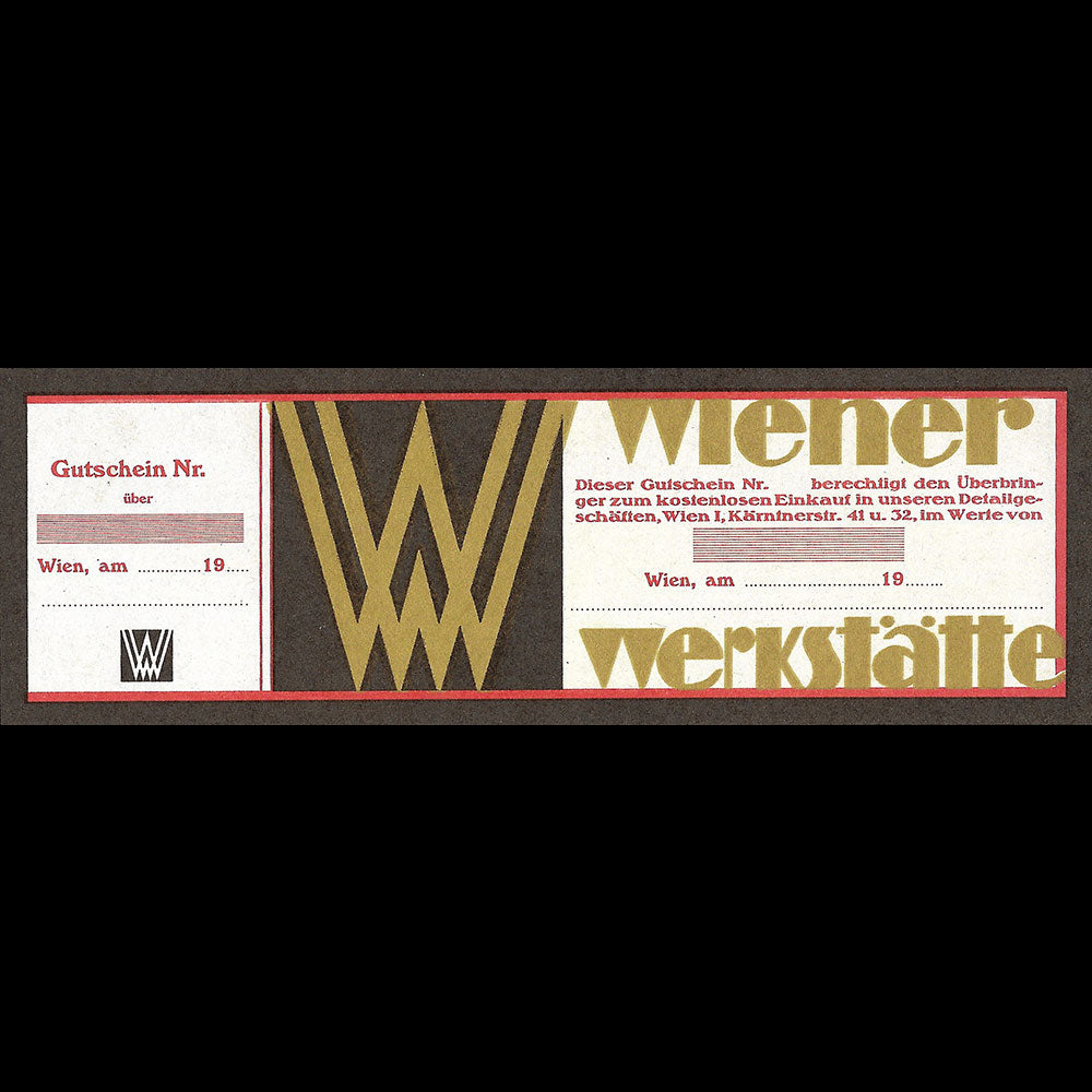 Wiener Werkstätte - Gutschein, coupon (1929)