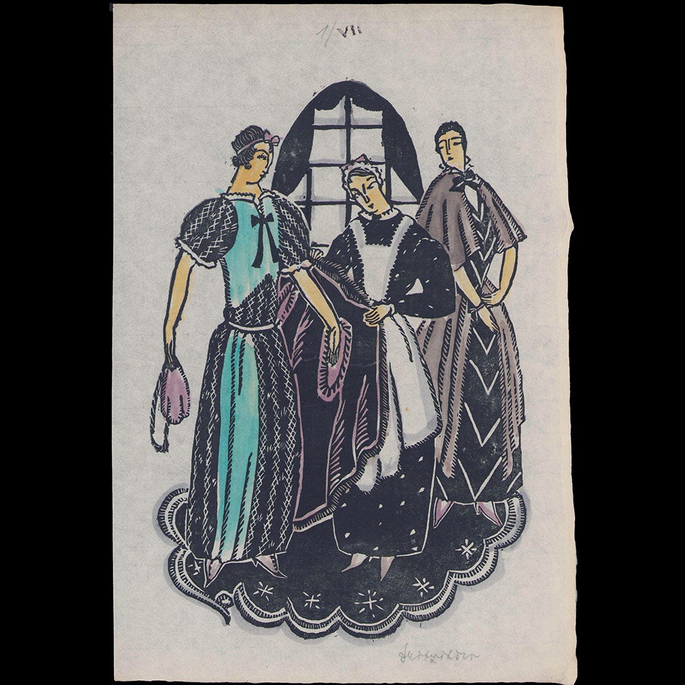 Mode Wien 1914/5 - Heft 1, réunion de 6 planches