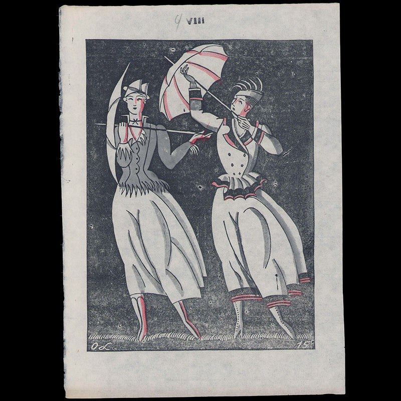 Mode Wien 1914/5 - Heft 6, planche VIII d'Otto Lendeke