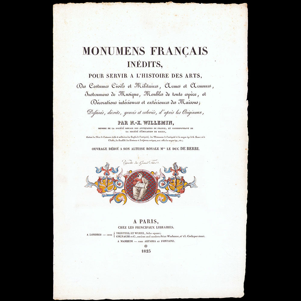 Nicolas Xavier Willemin - Monumens Français Inédits pour servir à l'Histoire des Arts (1825)