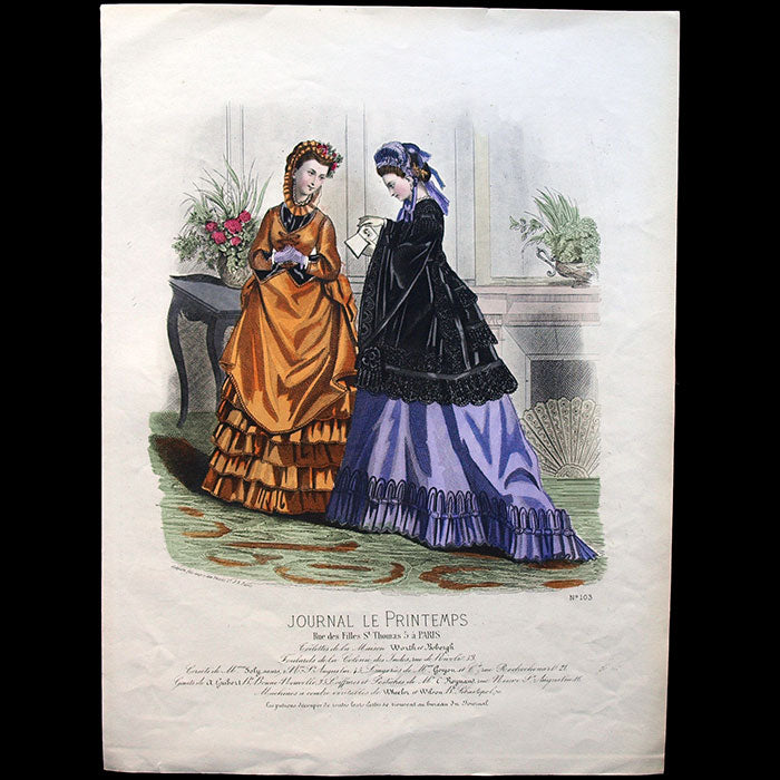 Worth & Bobergh - Le Journal Le Printemps, gravure 103 (circa 1867-1870)