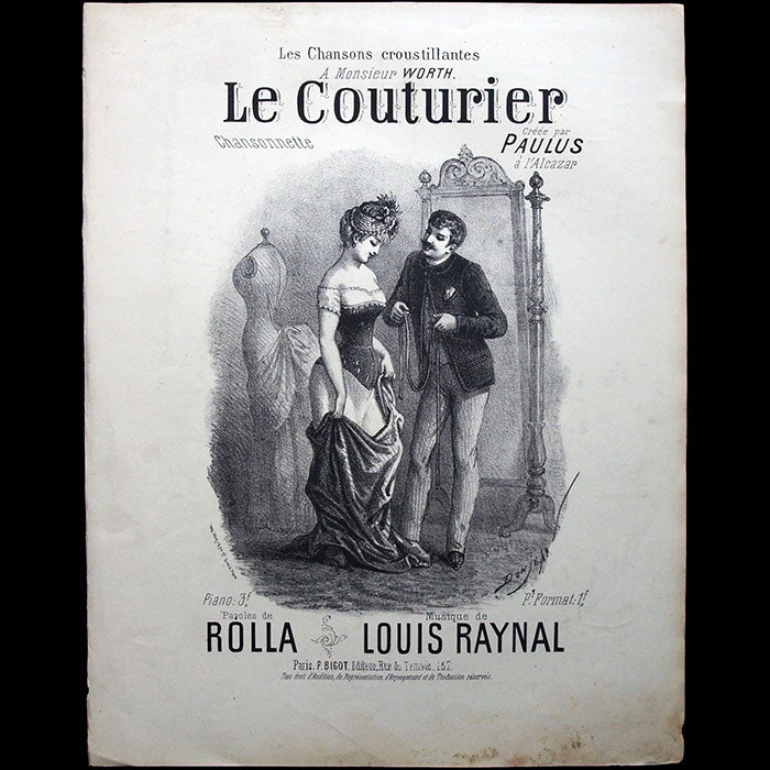 A Monsieur Worth, Le Couturier - Chanson croustillante de Rolla et Louis Raynal (1886)