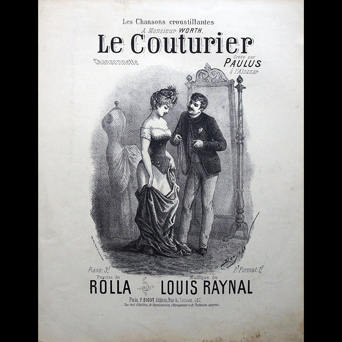 A Monsieur Worth, Le Couturier - Chanson croustillante de Rolla et Louis Raynal (1886)